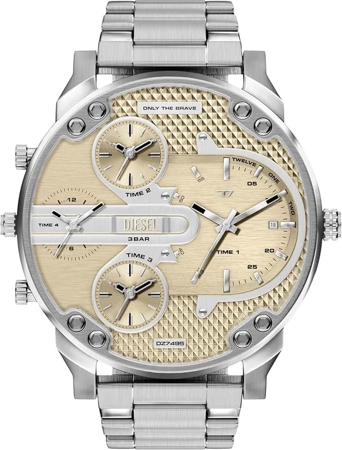 Montre Diesel DZ7495 homme cadran or bracelet acier