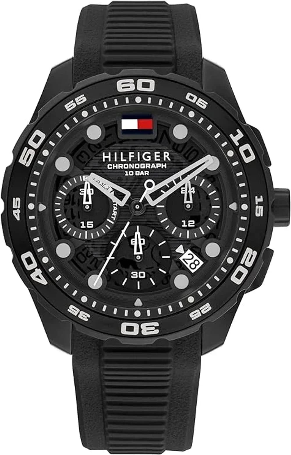 Montre Tommy Hilfiger 1792233 homme cadran noir bracelet silicone