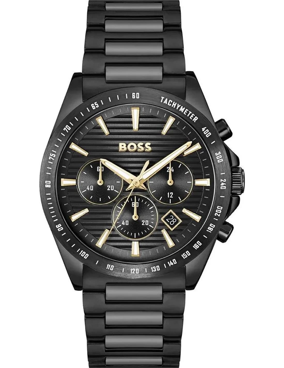 Montre Hugo Boss 1514291 homme cadran noir bracelet acier