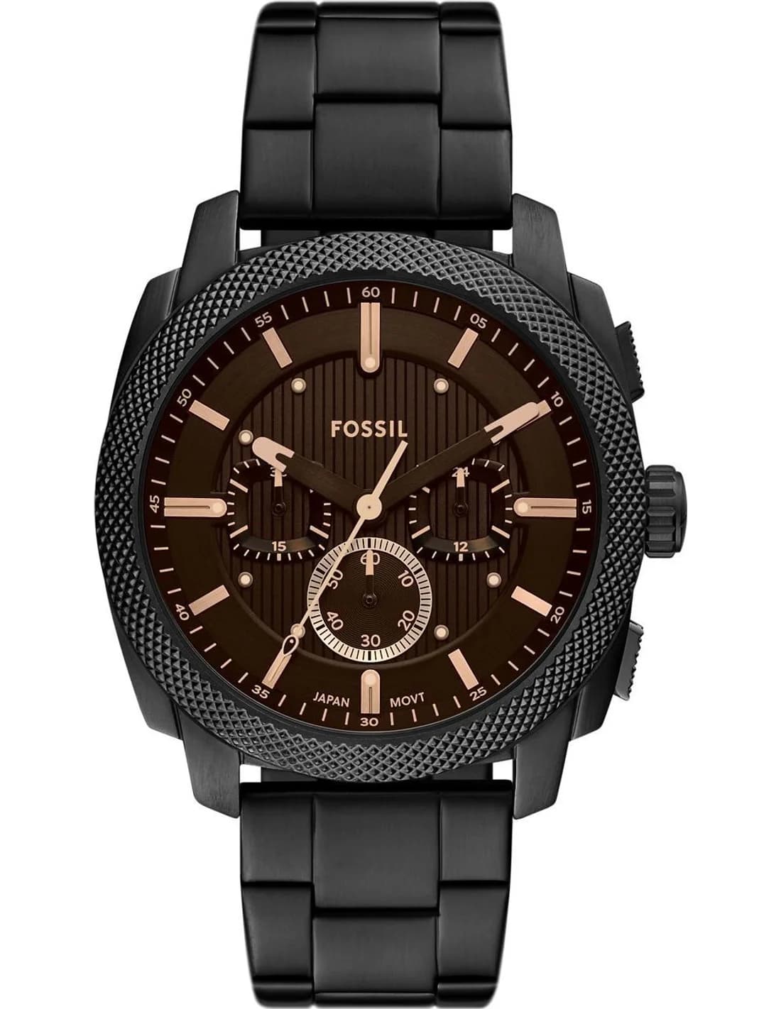 Montre Fossil FS6097 homme cadran marron bracelet acier