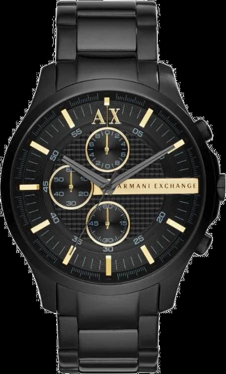 Montre Armani Exchange AX2164 homme cadran noir bracelet acier inoxydable