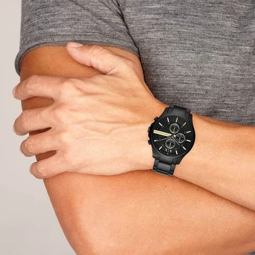Montre Armani Exchange AX2164 homme détail bracelet acier inoxydable