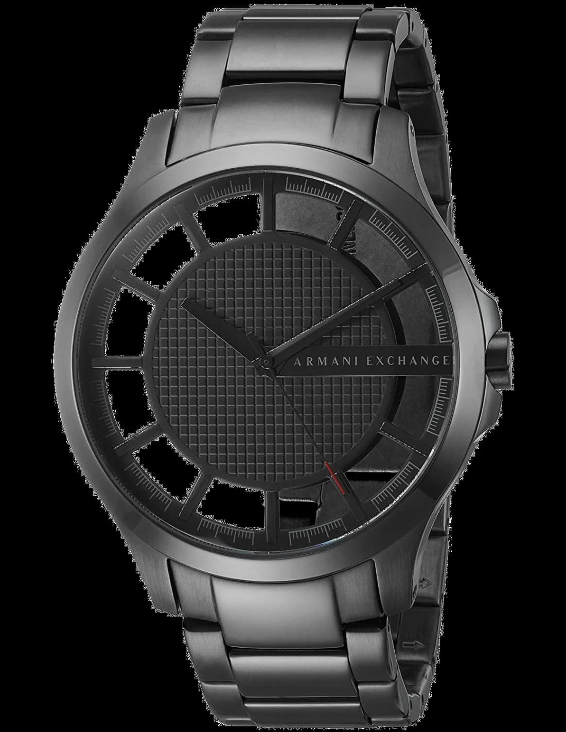 Armani Exchange AX2188 — cadran noir et bracelet cuir