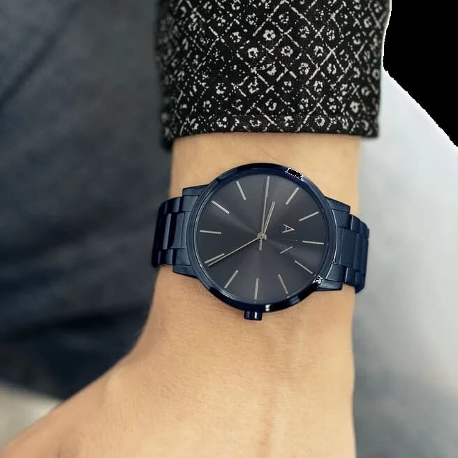 Montre Armani Exchange AX2702 en acier inoxydable bleu vue 4