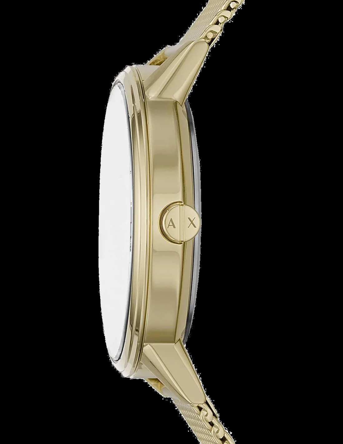 Montre Armani Exchange AX2715 en maille milanaise dorée vue 2