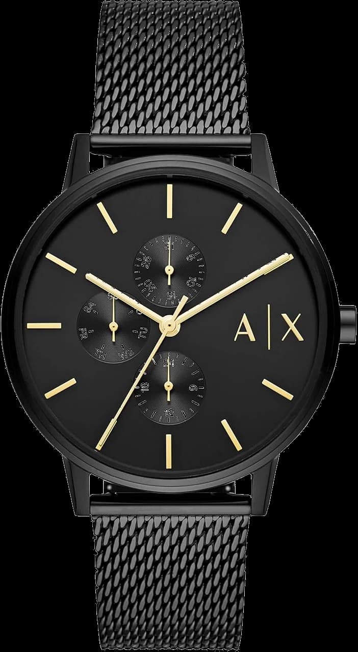 Montre Armani Exchange AX2716 homme cadran noir bracelet acier inoxydable