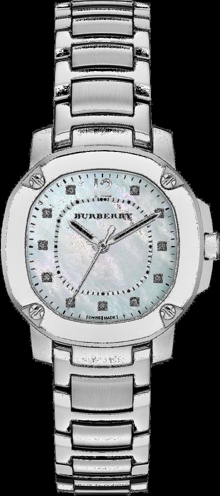Montre Burberry BBY1804 femme cadran nacre bracelet acier inoxydable