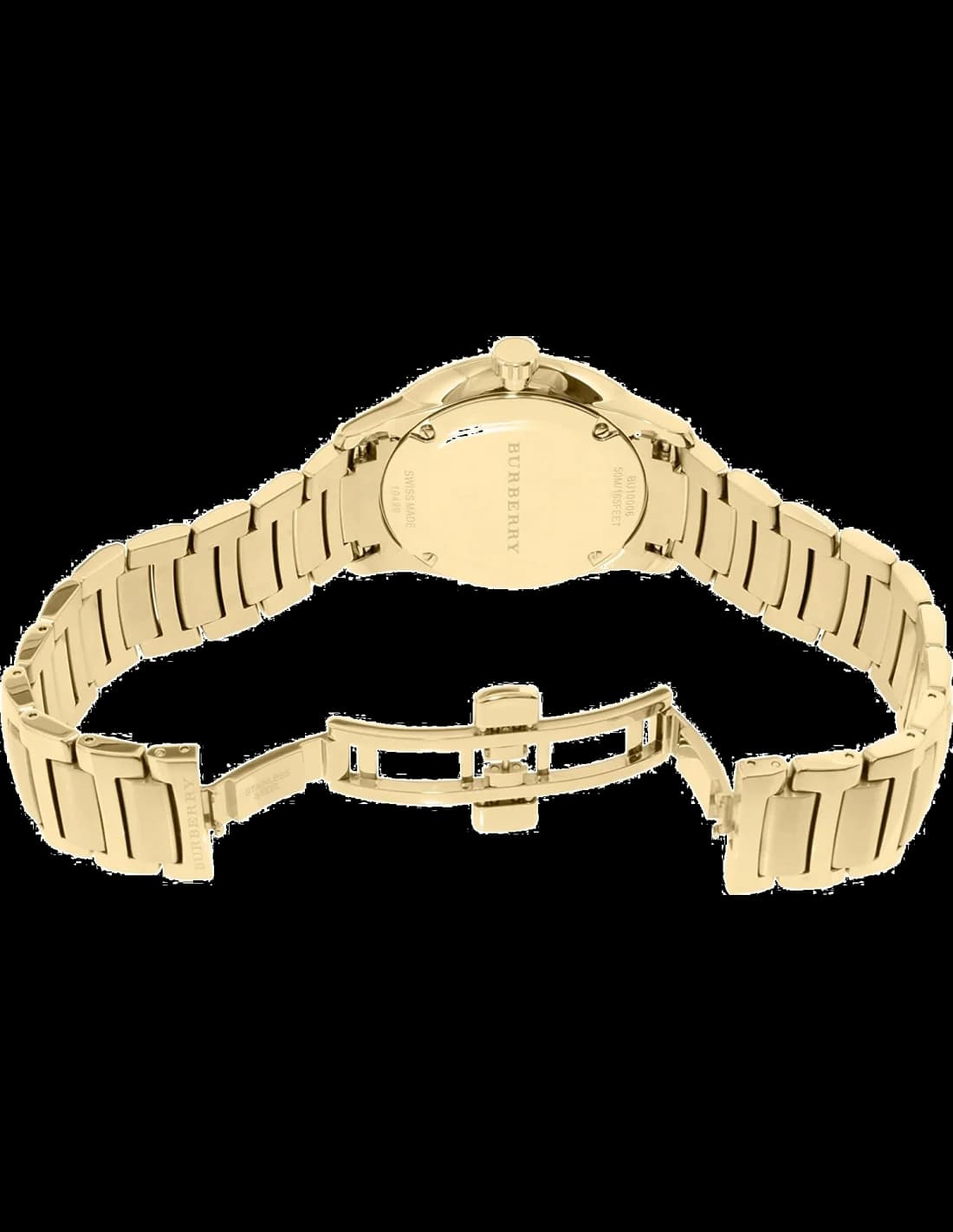 Montre Burberry BU10006 homme détail cadran doré