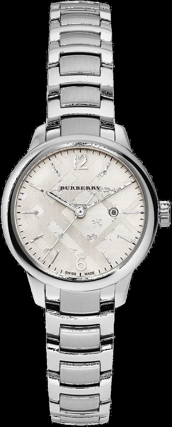 Montre Burberry BU10108 femme cadran argent bracelet acier inoxydable