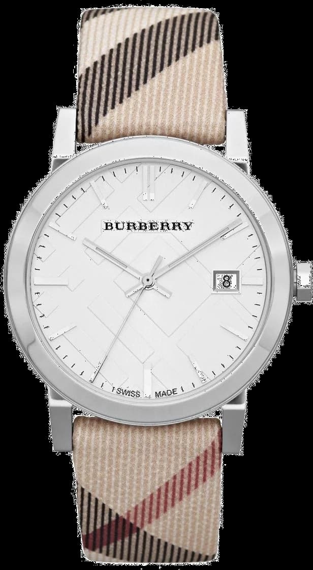 Montre Burberry BU9022 femme cadran argent bracelet cuir