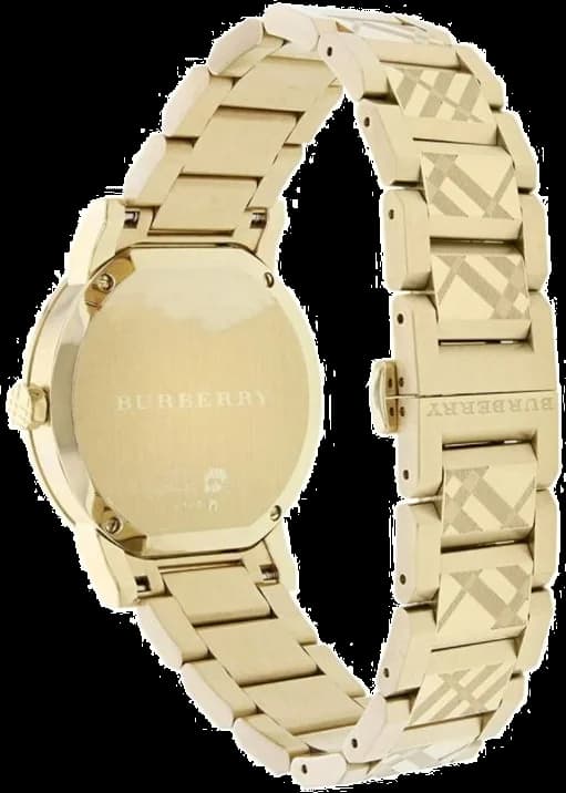 Détail du bracelet en cuir de la montre Burberry BU9038 — Montres Outlet