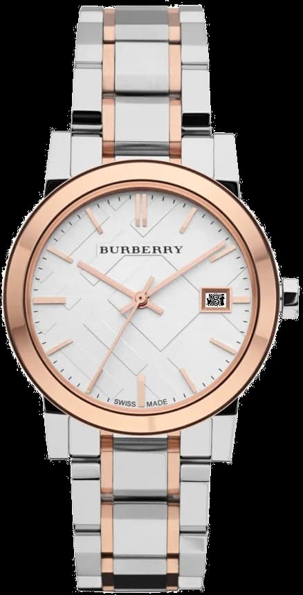 Montre Burberry BU9105 femme cadran argent bracelet acier inoxydable