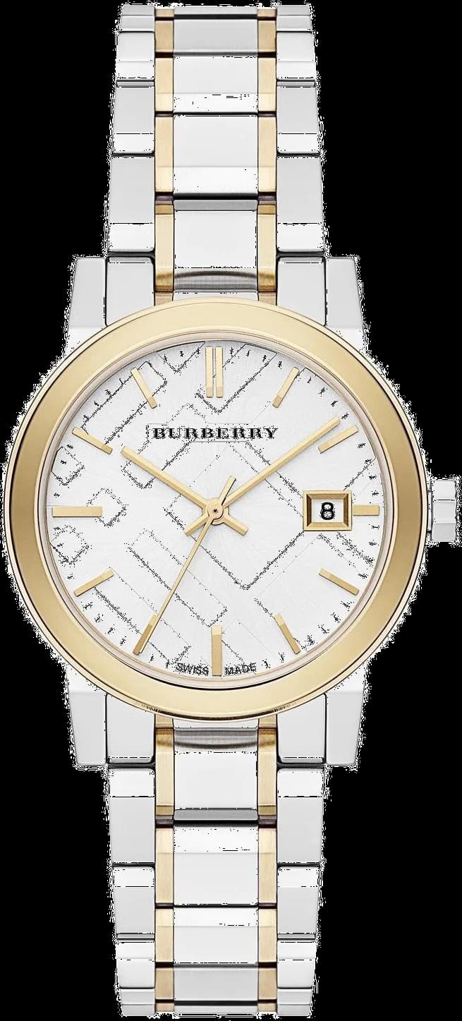 Montre Burberry BU9115 femme cadran blanc bracelet acier inoxydable