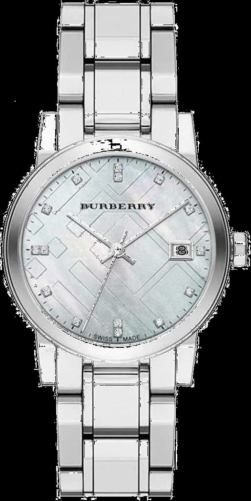 Montre Burberry BU9125 femme cadran nacre bracelet acier inoxydable