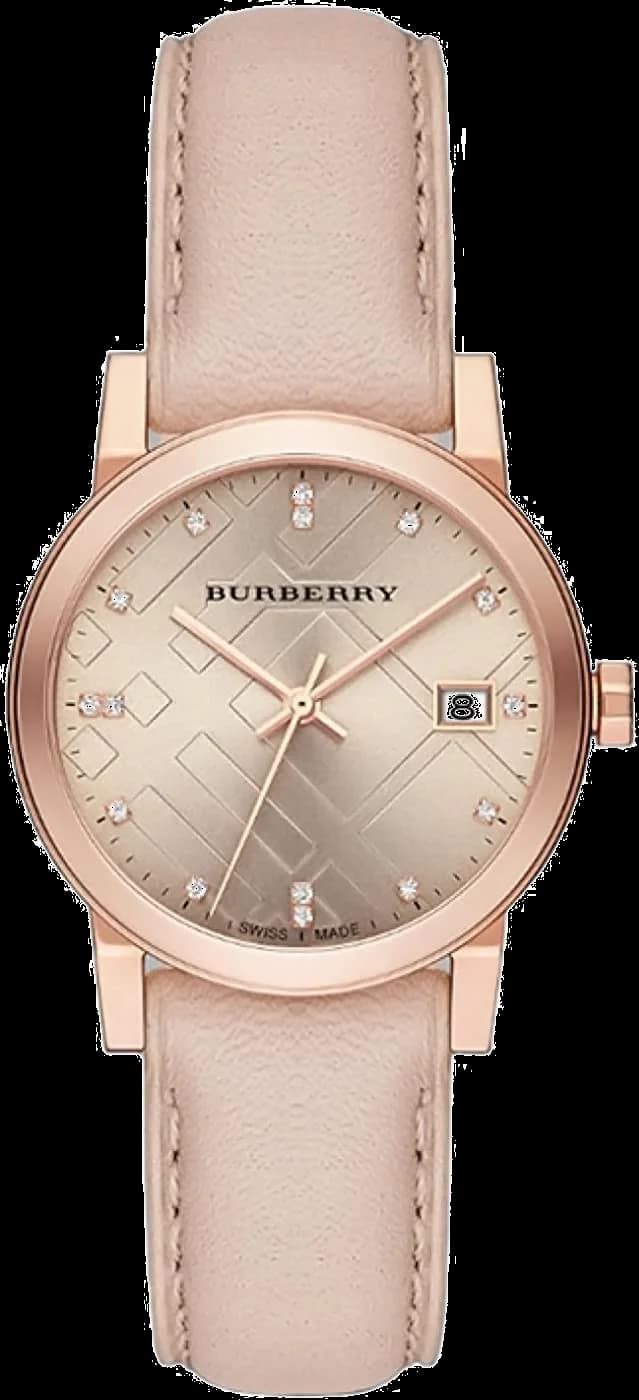 Montre Burberry BU9131 femme cadran beige bracelet cuir