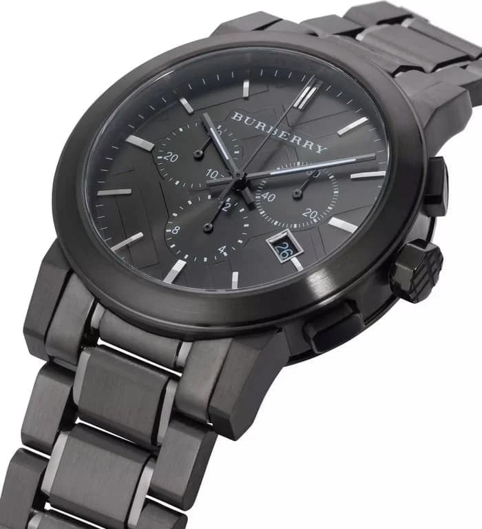 Montre Burberry BU9354 homme détail cadran gris