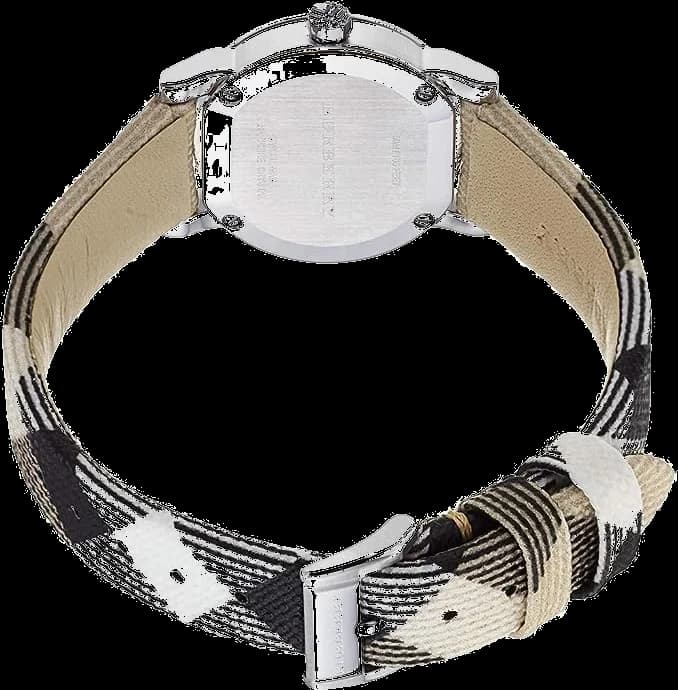 Détail du bracelet cuir de la Burberry BU9357 — Montres Outlet