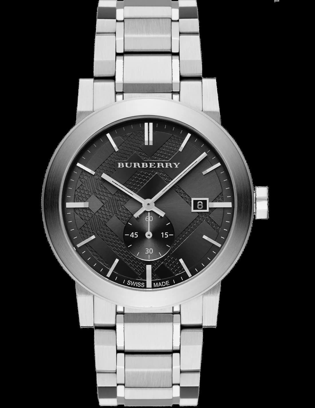 Montre Burberry BU9901 homme cadran noir bracelet acier inoxydable