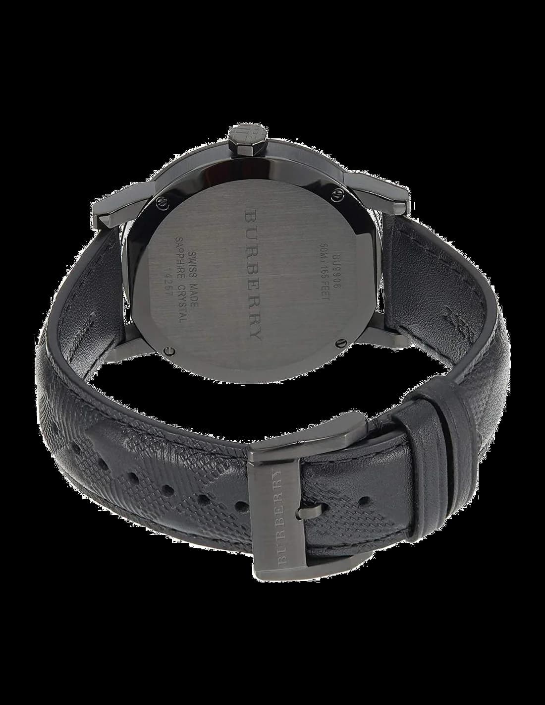 Montre Burberry BU9906 homme détail cadran noir
