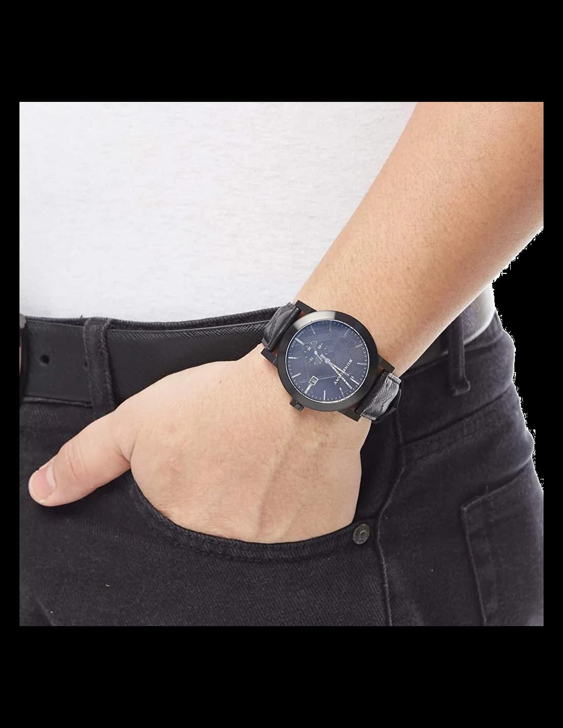Montre Burberry BU9906 homme verso boîtier noir