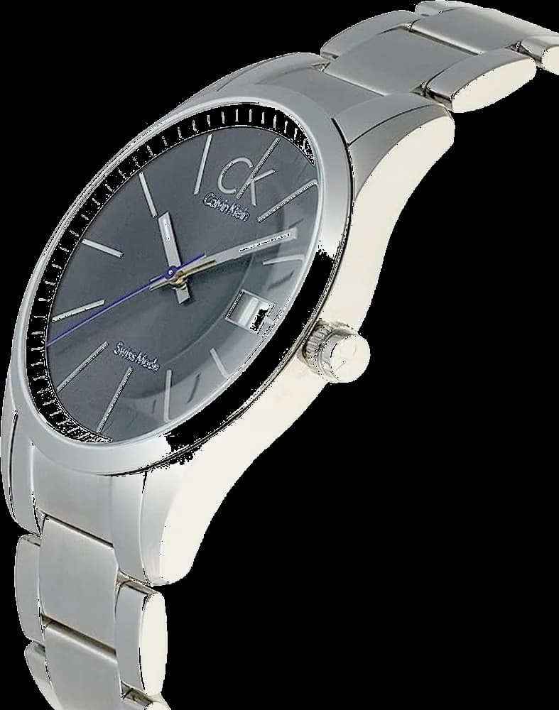 Montre Homme Calvin Klein Bold K2246107 cadran noir bracelet en acier vue 2