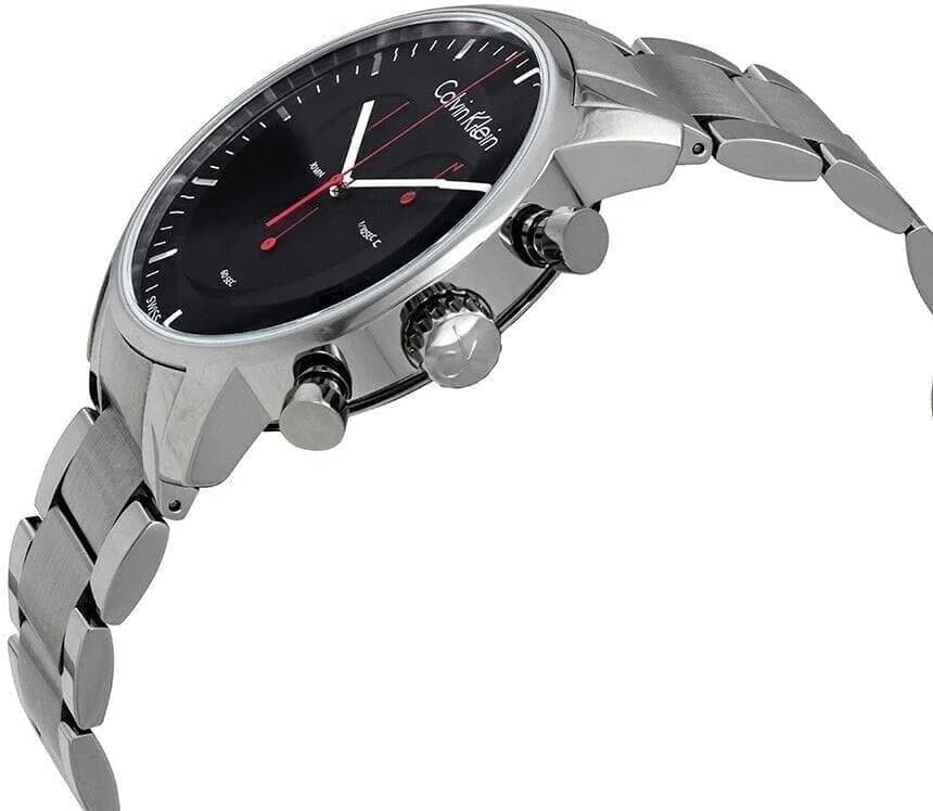 Montre Homme Calvin Klein K2G27141 City en Acier Inoxydable et Cadran Noir vue 4