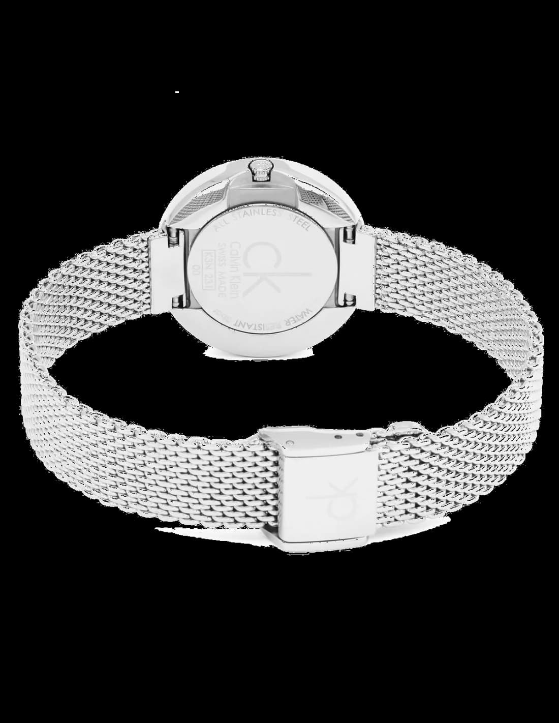 Détails du cadran noir de la montre Calvin Klein K3N23126 — Montres Outlet