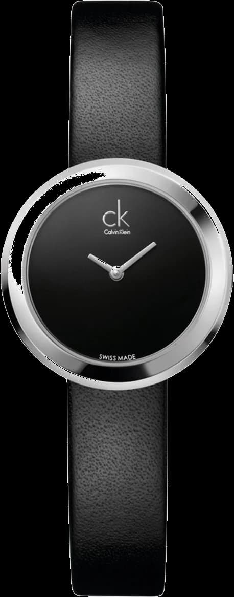 Montre femme Calvin Klein K3N231C1 cadran noir bracelet cuir