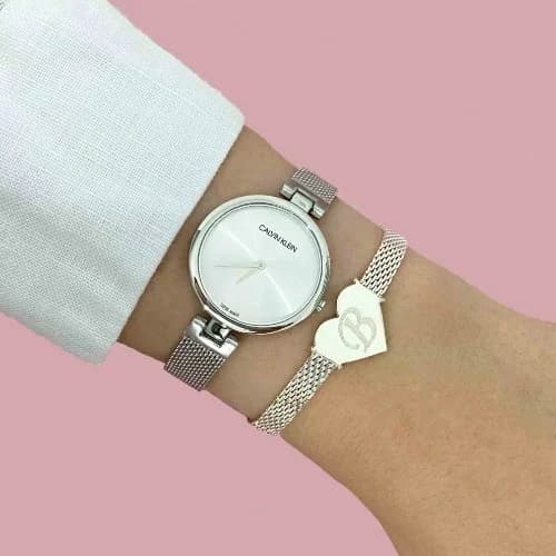 Montre Calvin Klein K8G23126 femme verso boîtier argent