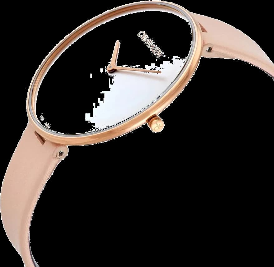 Détail de la montre Calvin Klein K8Y236Z6 sur bracelet cuir — Montres Outlet