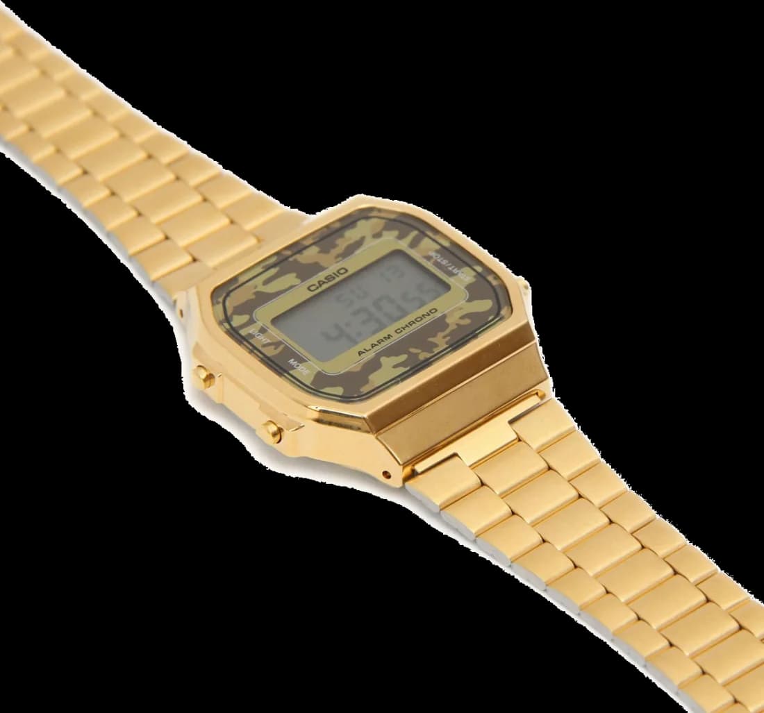 Montre Casio A168WEGC-3EF unisexe détail cadran vert