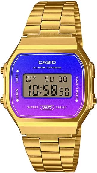 Casio A168WERG-2AEF cadran bleu numérique — Montres Outlet