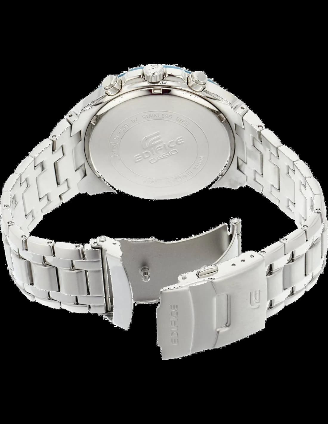 Montre Casio EF-544D-7AVEF homme détail cadran blanc