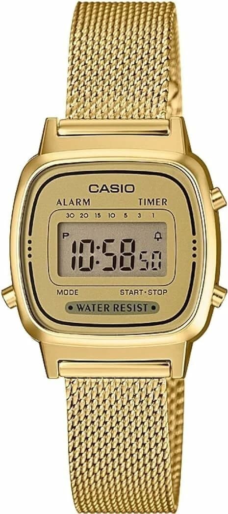 Montre Casio LA670WEMY-9EF femme cadran doré bracelet acier inoxydable