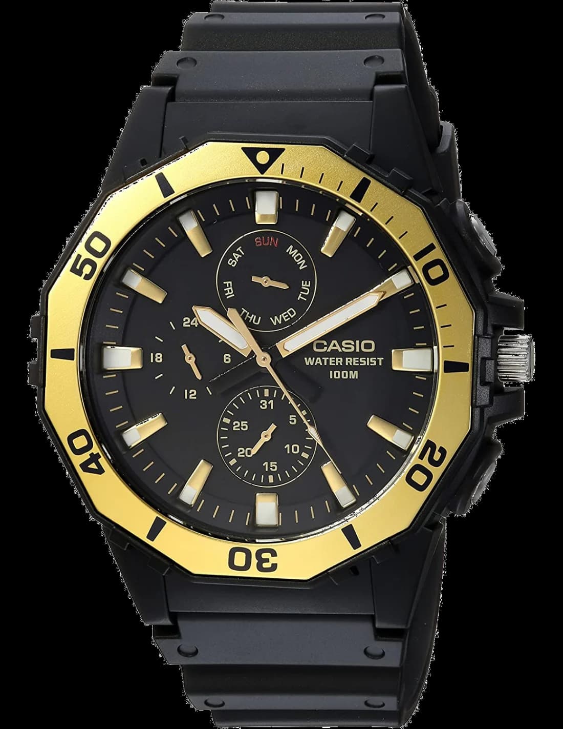 Casio MRW-400H-9AVCF montre noir avec chronographe — Montres Outlet