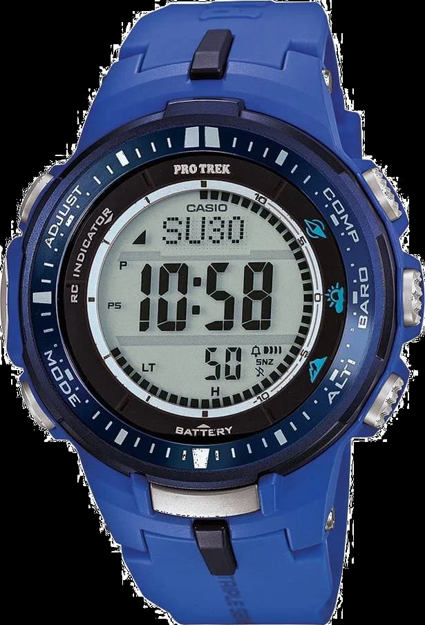 Casio PRW-3000-2BER [fonctionnalité altimètre visible] — Montres Outlet