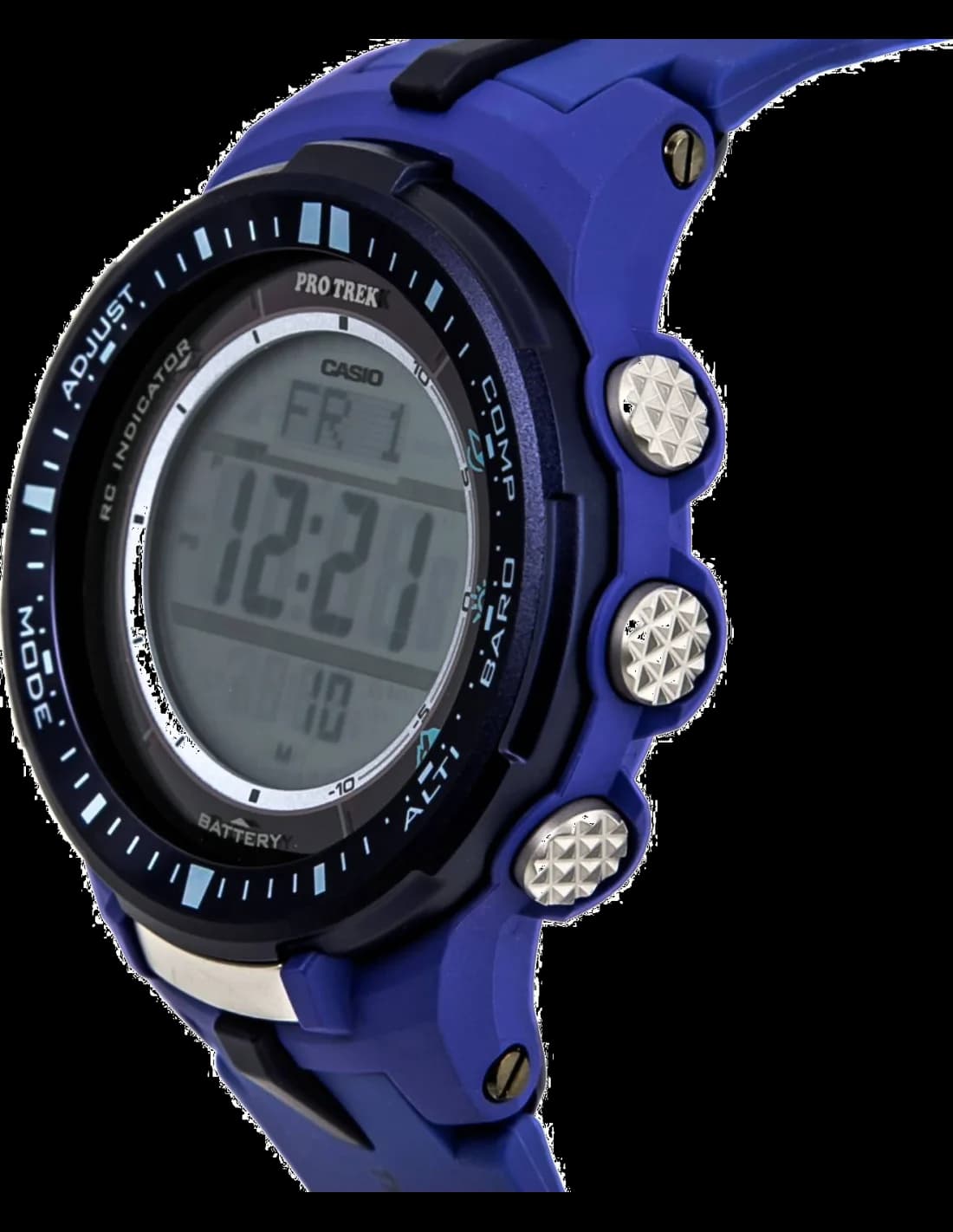 Détails cadran de la montre Casio PRW-3000-2BER — Montres Outlet