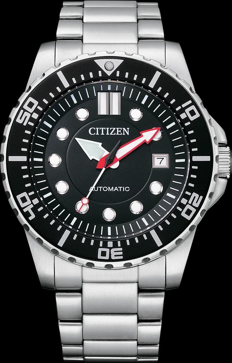 Montre Citizen NJ0120-81E homme cadran noir bracelet acier inoxydable