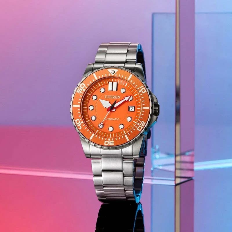 Montre Citizen NJ0128-80X homme détail bracelet acier inoxydable