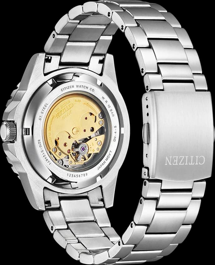 Montre Citizen NJ0129-87X homme détail cadran vert