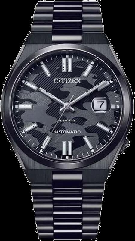 Montre Automatique Citizen Tsuyosa Camouflage NJ0155-87E cadran noir