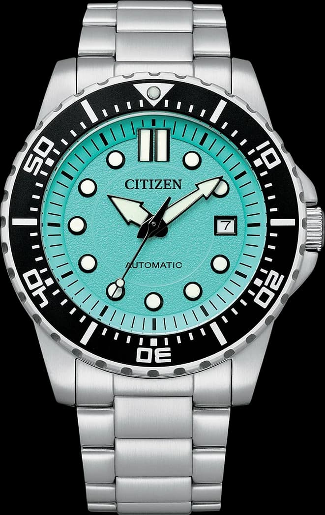 Montre Homme Citizen NJ0170-83X Automatique Acier Cadran Bleu Tiffany