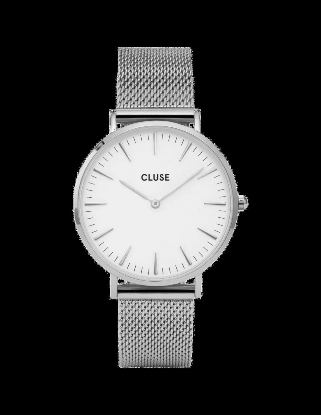 Cluse CL18105 — cadran blanc avec boîtier acier