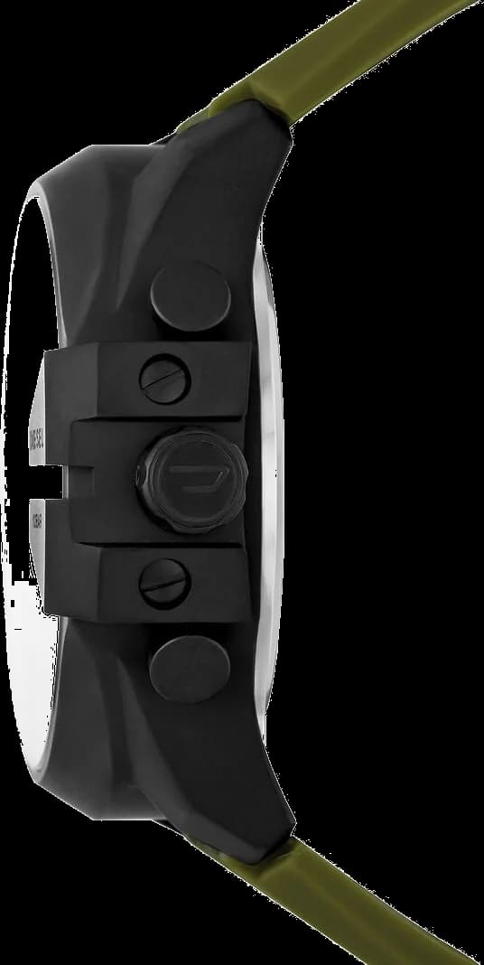 Montre Homme Diesel Mega Chief DZ4549 bracelet vert en nylon et silicone cadran multifonction vue 3