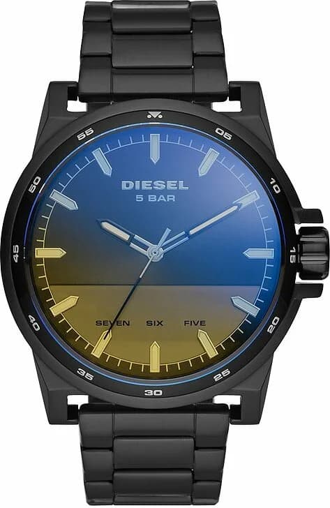 Montre Diesel DZ1834 Fastbak avec Bracelet en Cuir Noir et Boîtier Acier vue 3