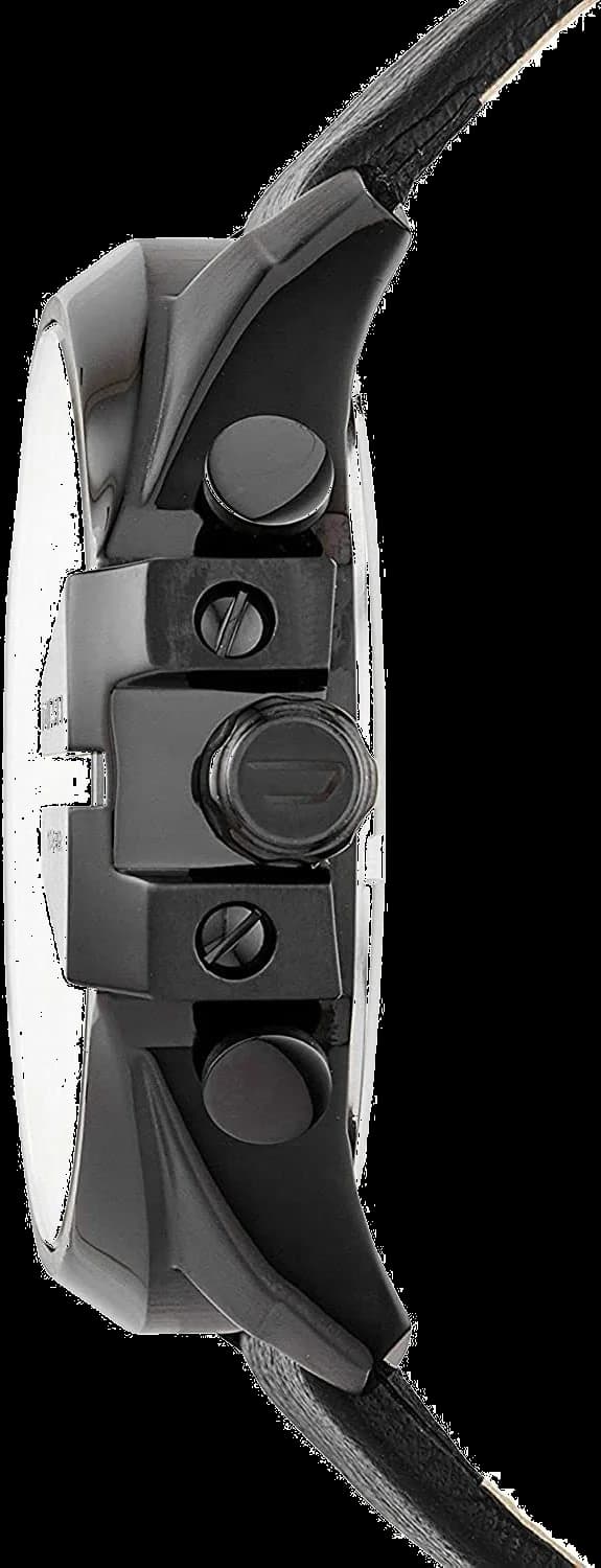 Montre Diesel DZ4323 Mega Chief Cuir Noir et Verre Iridescent vue 2