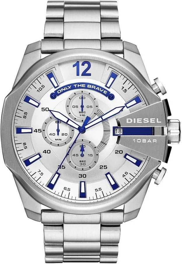 Montre Diesel DZ4477 Mega Chief en acier inoxydable brossé