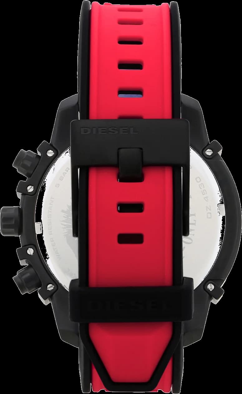 Montre Diesel DZ4530 Griffed en silicone rouge vue 3