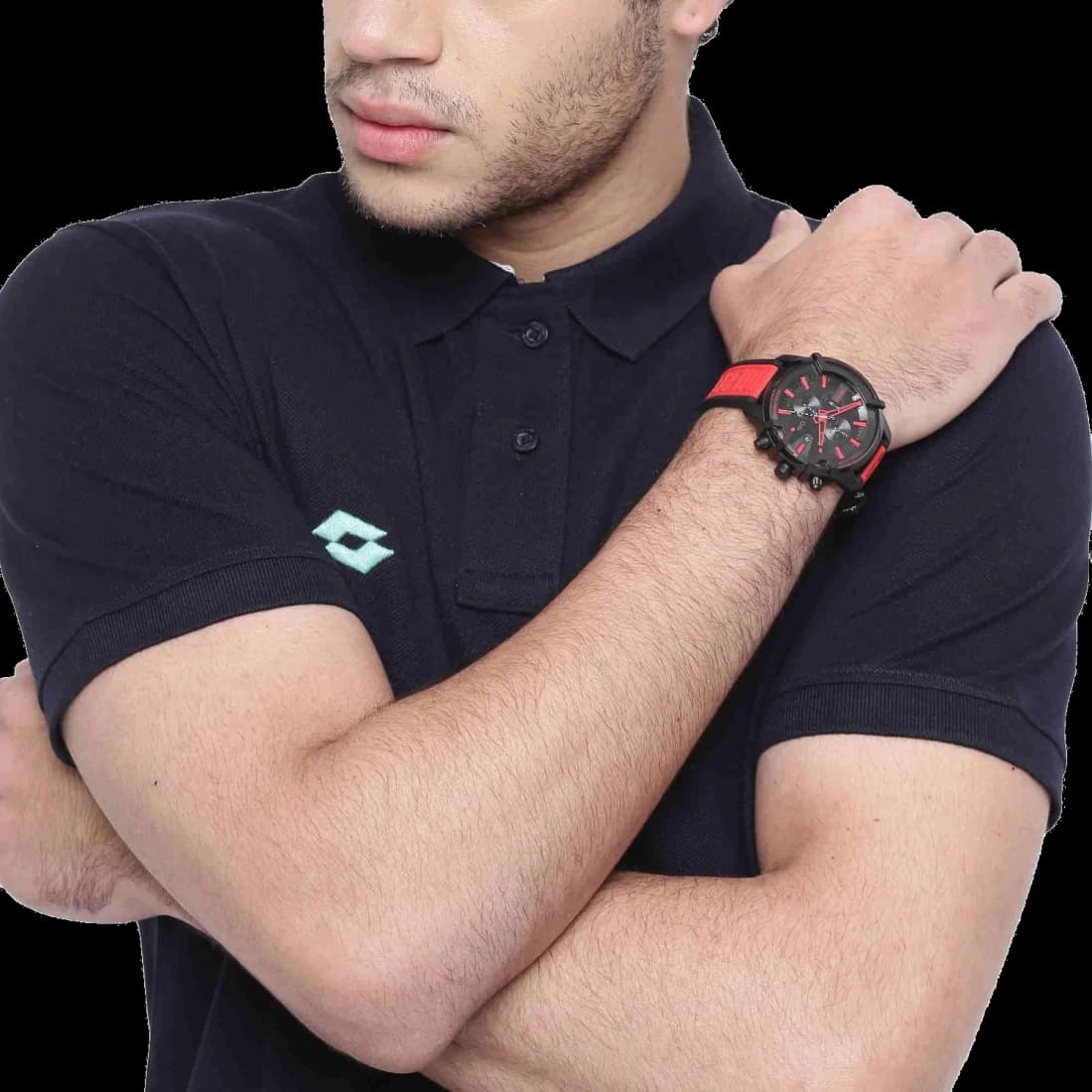 Montre Diesel DZ4530 Griffed en silicone rouge vue 4