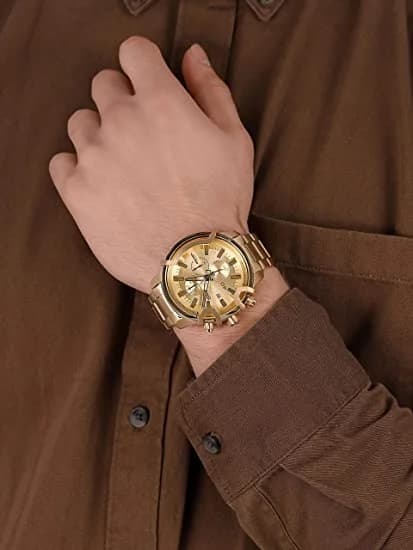 Montre Diesel DZ4573 Griffed en acier inoxydable doré jaune vue 4